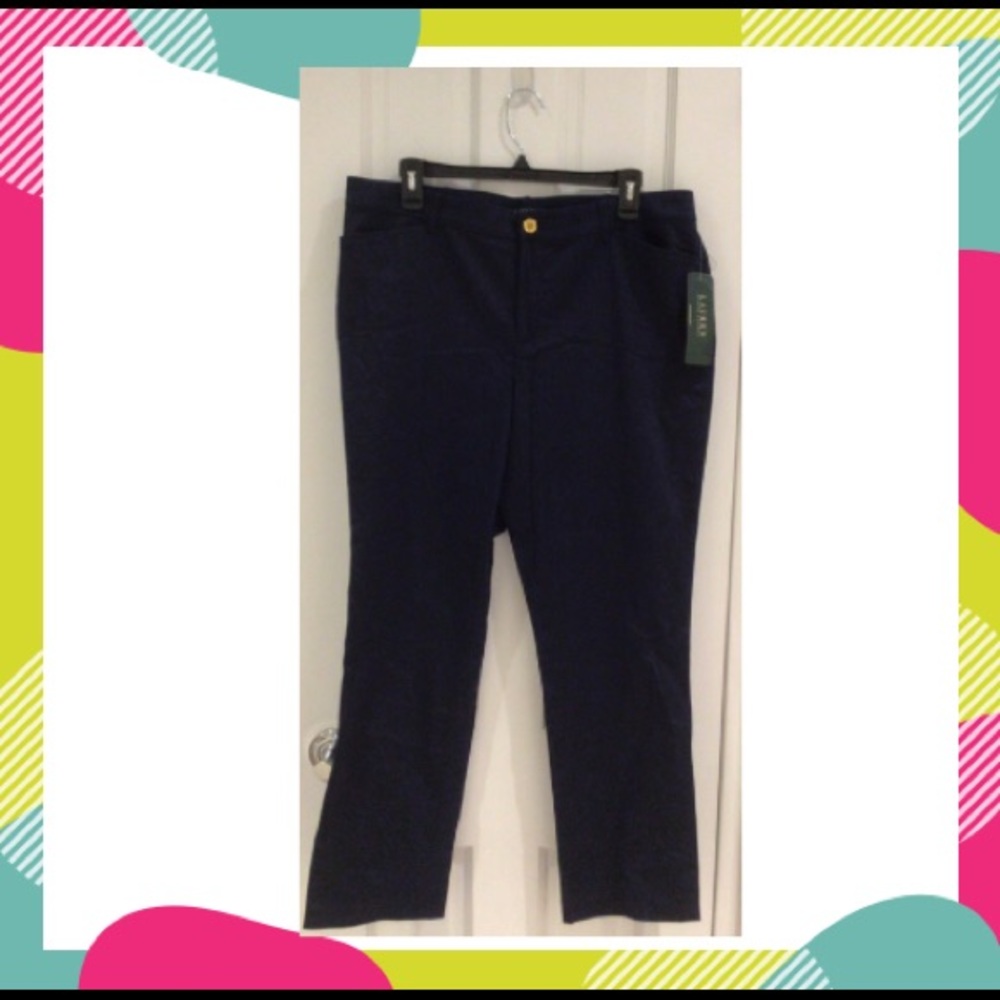 Lauren Ralph Lauren Navy Capri Pants